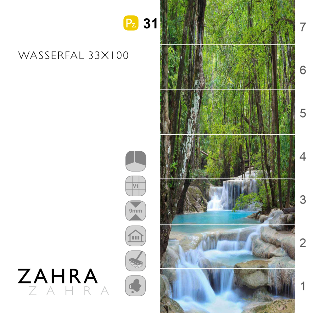 Zahra Wasserfal 33x100 / 7 st.