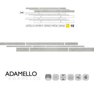 Adamello Listello Cement Grigio 20x60