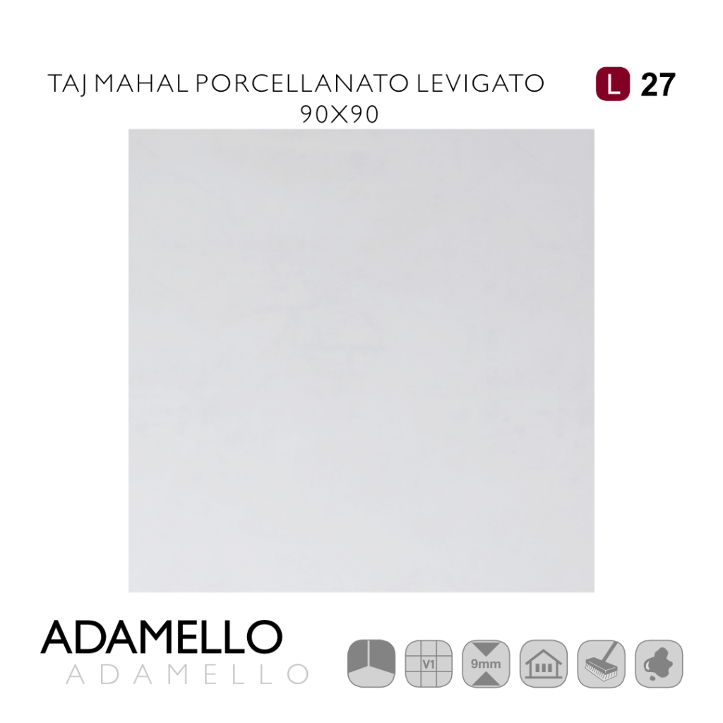 Adamello Taj Mahal Porcellanato Levigano 90x90