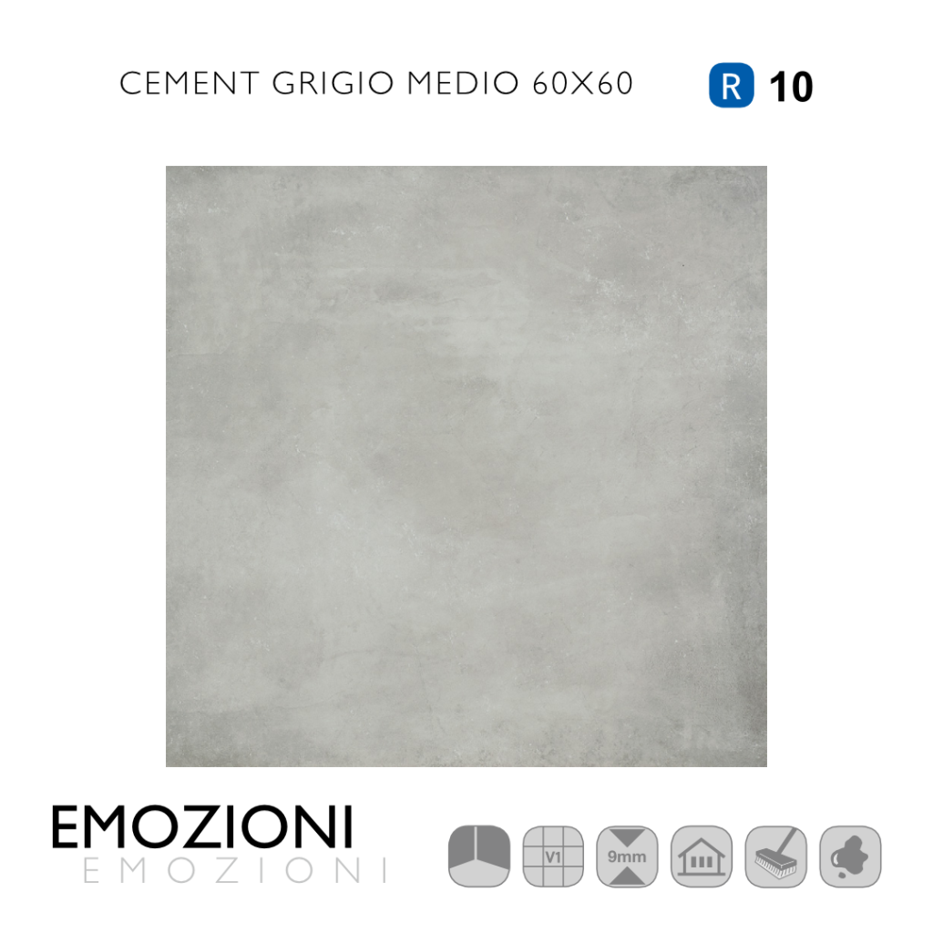 Emozioni Cement Grigio Medio 60x60