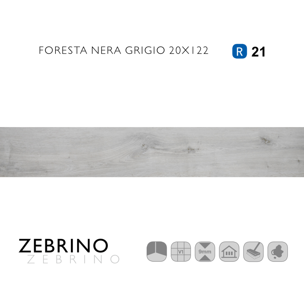 Zebrino Foresta Nera Grigio 20x122