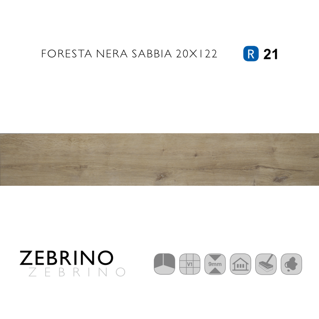 Zebrino Foresta Nera Sabbia 20x122