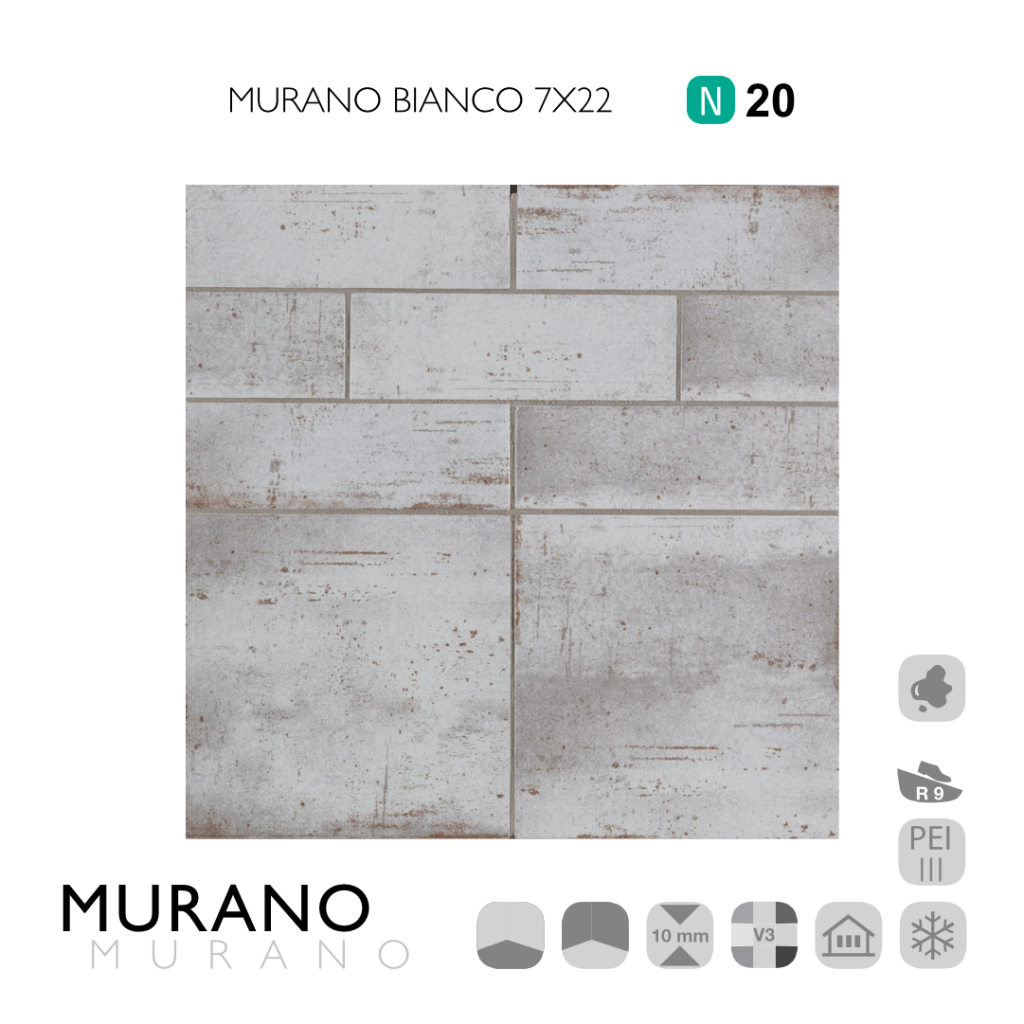 Murano Bianco 7x22
