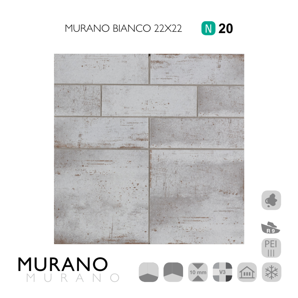 Murano Bianco 22x22
