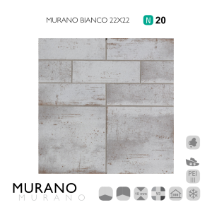 Murano Bianco 22x22