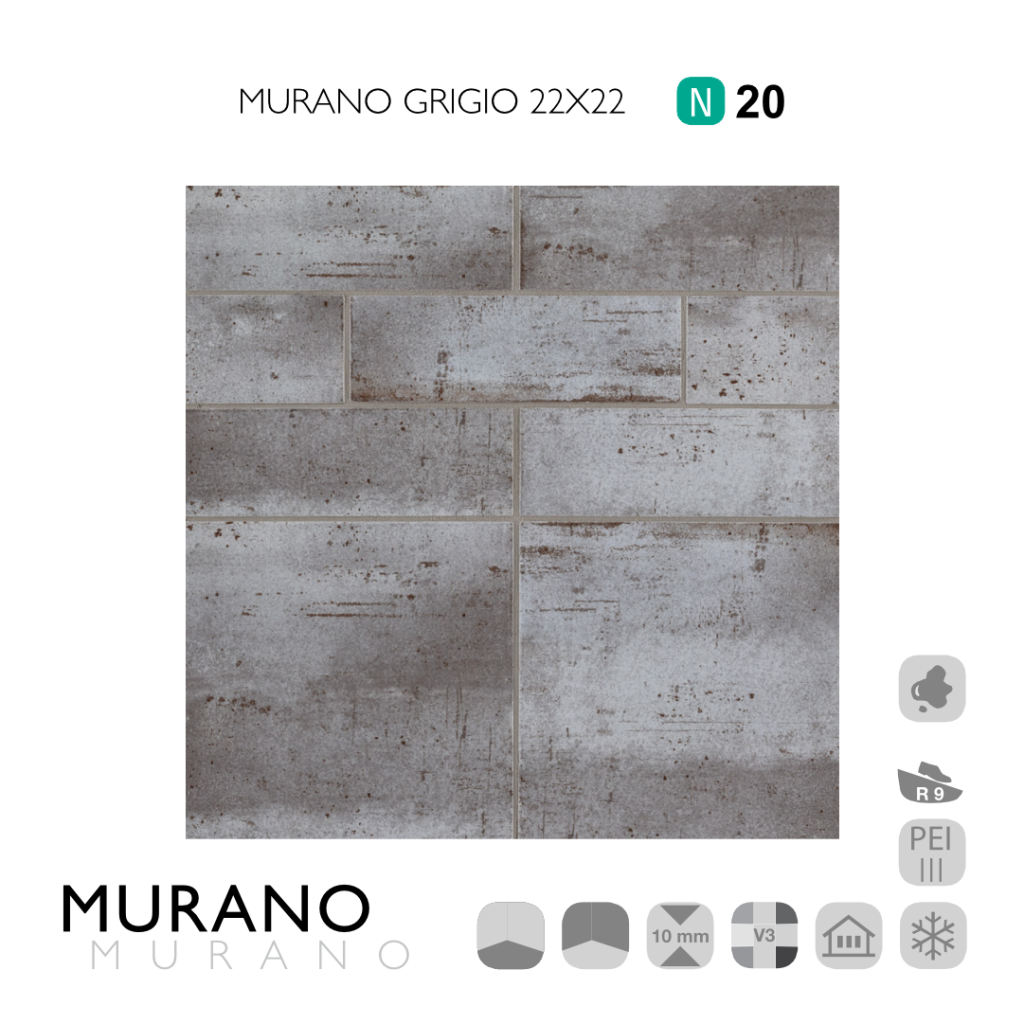 Murano Grigio 22x22