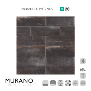 Murano Fume 22x22