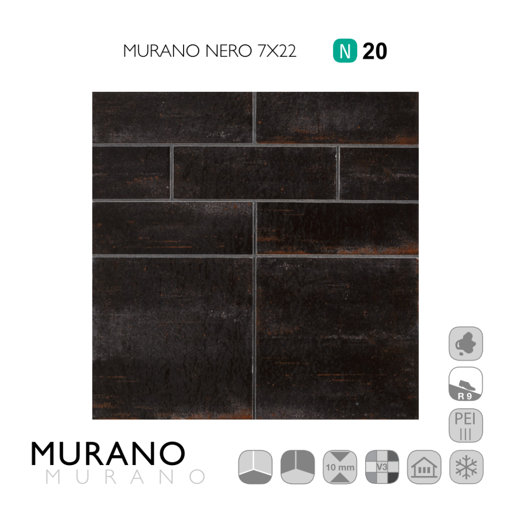 Murano Nero 7x22