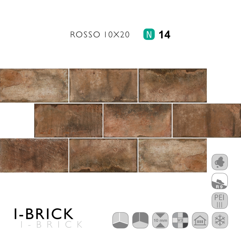 I-Brick Rosso 10x20