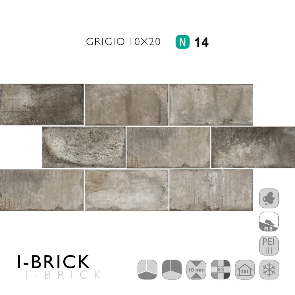 I Brick Grigio 10x20