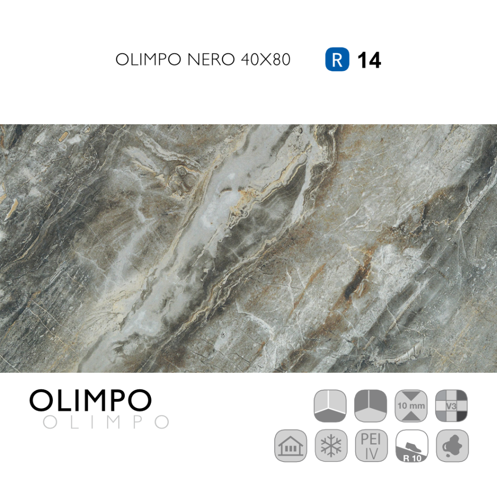 Olimpo Nero 40x80