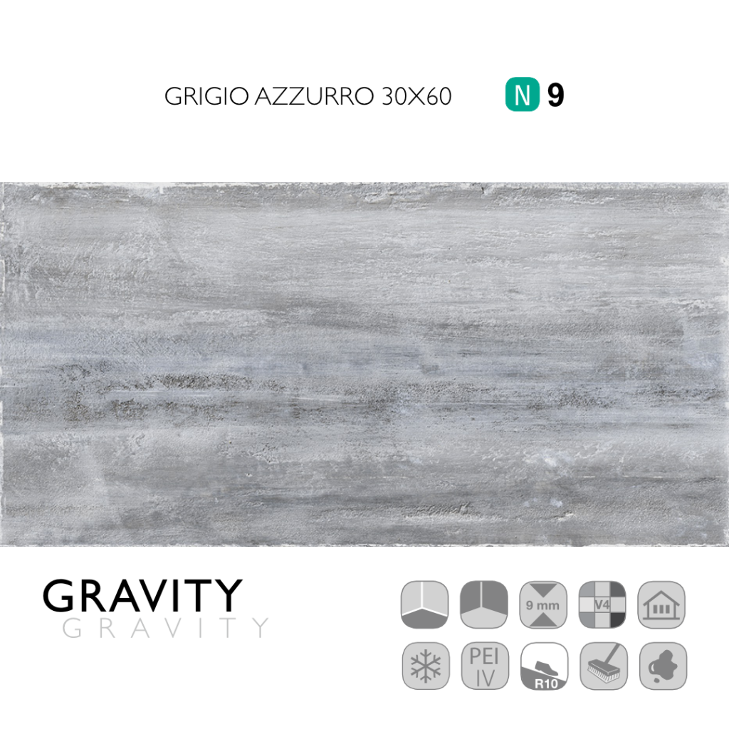 Gravity Grigio Azzurro 30x60