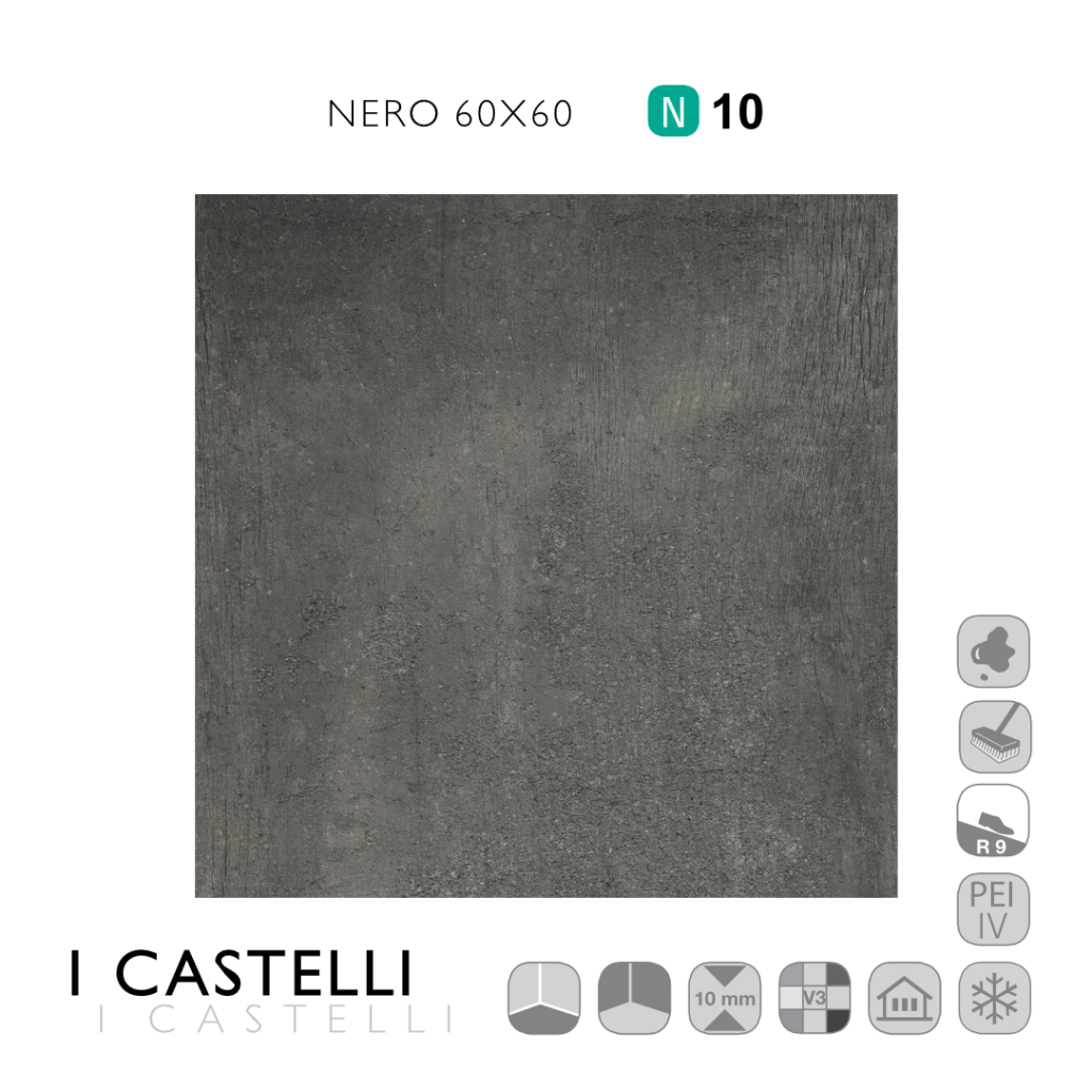I Castelli Nero 60x60