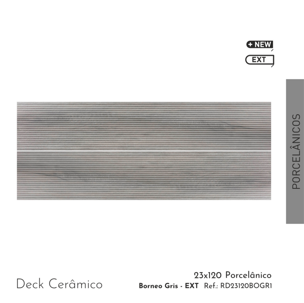 Deck Cerâmico Borneo Gris